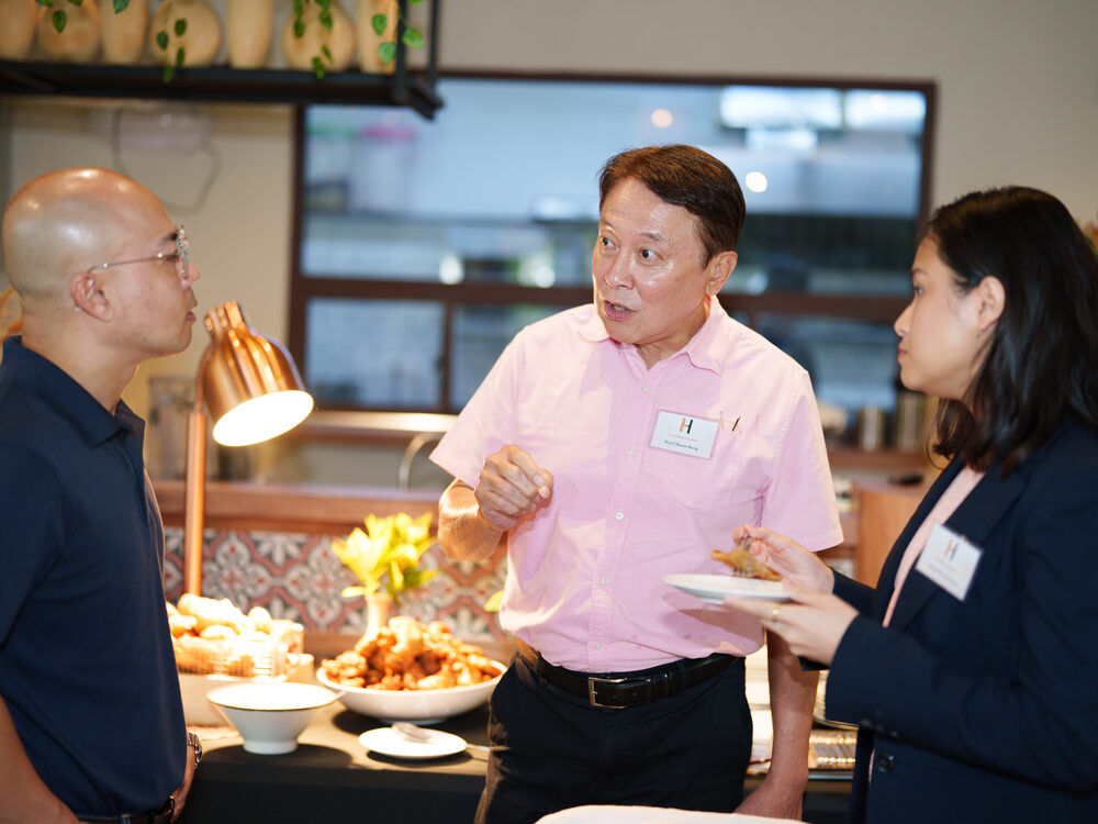 Members connecting over food